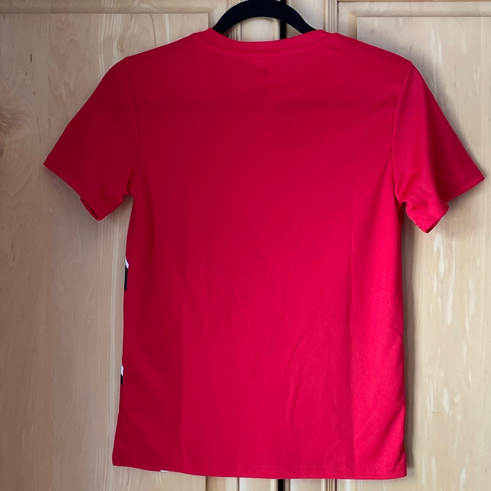Adidas Kids Red Tee with Basketball Design - Picture 3 of 6